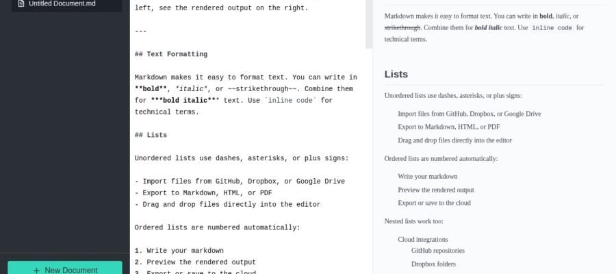 Online Markdown Editor