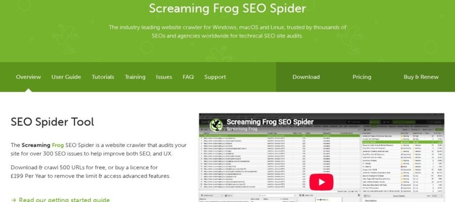Screaming Frog SEO Spider